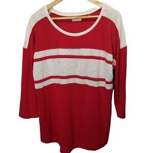 Maurices Red 3/4 Sleeve knit top Size 0X